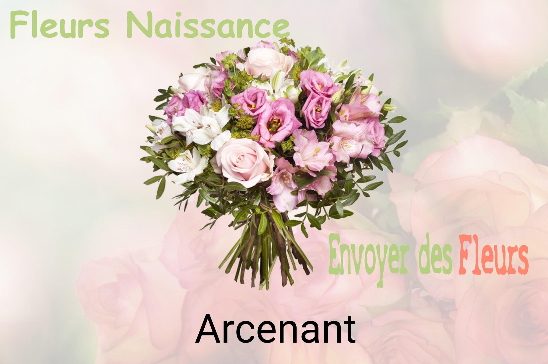 Bouquet de fleurs de naissance livré à Arcenant